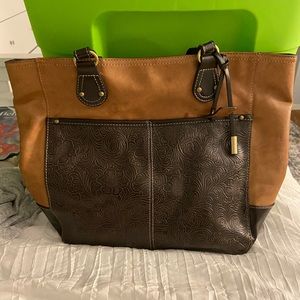 Giani Bernini medium size brown and tan bag